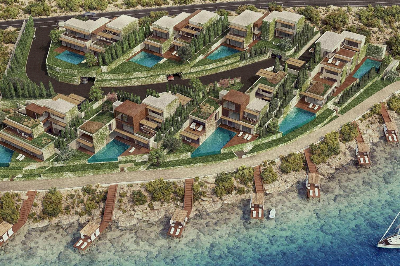 Luxury waterfront resort with seven villas - Dalmatia
