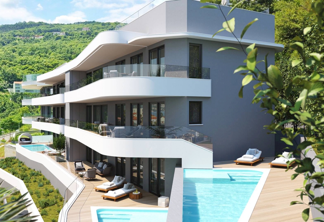 Luxury penthouse with private pool and sea view - Opatija 