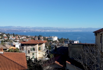Land plot with sea view and building permit for sale - Lovran, Opatija Riviera